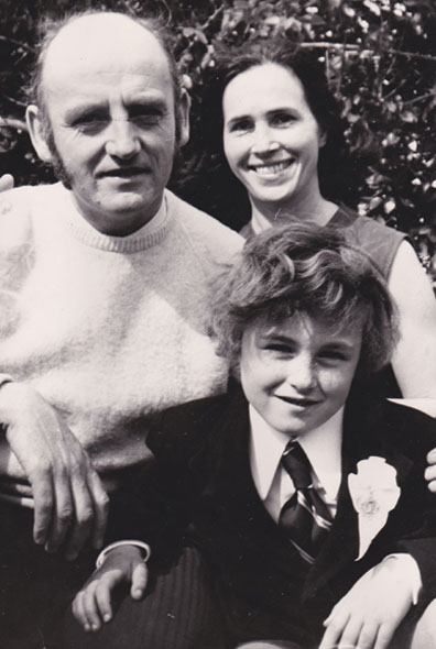 Colum with parents 1972