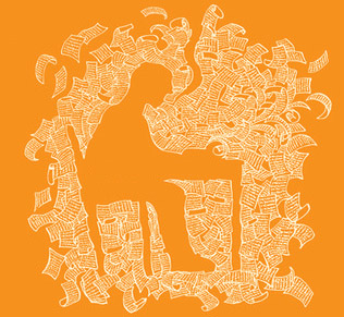 Letter art orange