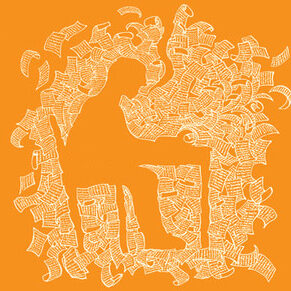 Letter art orange